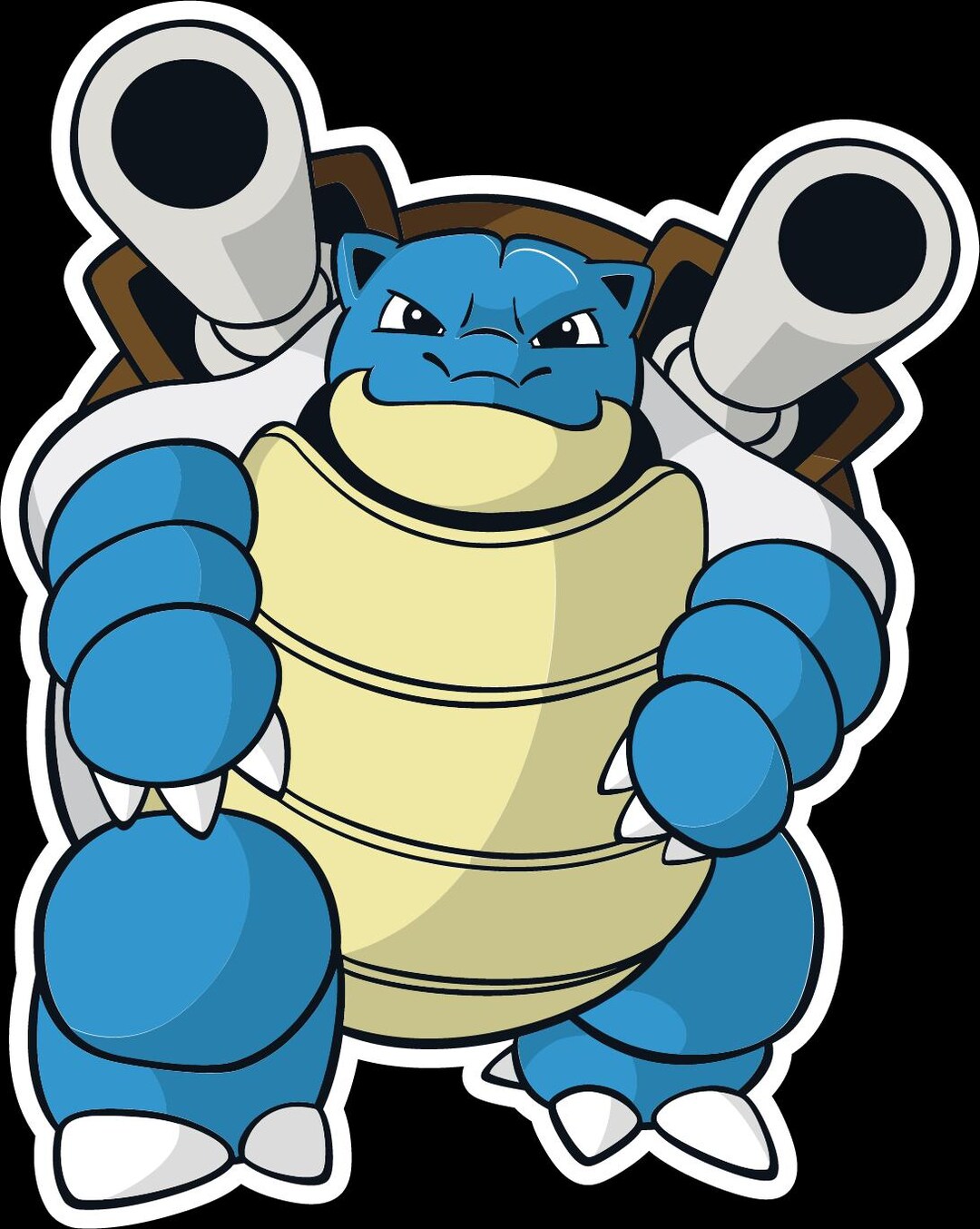 thumbnail interactive-video image 1 of Pokemon Blastoise Die-Cut Sticker Decal - Handmade In USA, Weatherproof UV Laminate 1 of 2