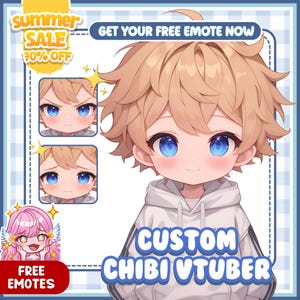 Modelo personalizado de Vtuber chibi / Diseño y rigging en Live2D