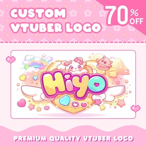 Custom Vtuber Logo kawaii, cute and Animated for stream twitch, kick, youtube That perfectly represents your Vtuber and PNGtuber Character