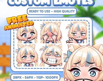 Custom Twitch Emotes | Animated Emotes | Twitch Emote for streamer | YCH | Animal Emotes | Chibi Style | Kick Emotes | Discord Emotes