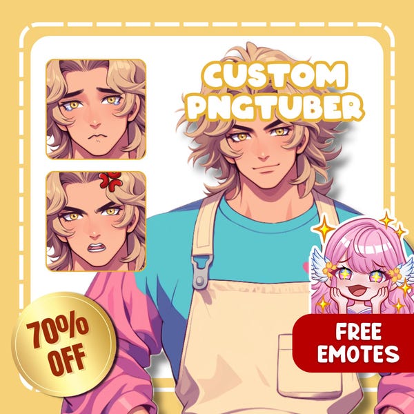 PNGTuber Auftrag Sprechen + Blinzeln | Benutzerdefinierte PNGTuber Modell Profilbild | PNGTuber Design für Streamer