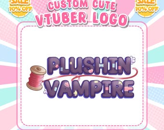 Custom VTuber Logo: Chibi Cute VTuber Branding for Streamers