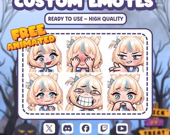Custom Twitch Emotes | Animated Emotes | Twitch Emote for streamer | YCH | Animal Emotes | Chibi Style | Kick Emotes | Discord Emotes