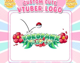 Custom VTuber Logo: Chibi Cute VTuber Branding for Streamers