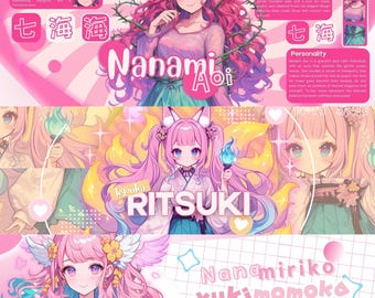 Design de bannière Twitch anime personnalisé : profil de streaming PNG