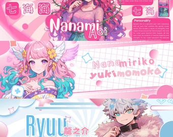 Benutzerdefiniertes Twitch-Banner | Grafiken für VTuber-Streamer (Digitaler Download)