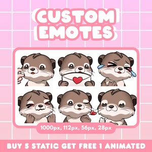 Emote Twitch personalizzate o emote di calcio / Emote Twitch per streamer Twitch, Facebook, Discord / Stile anime Chibi carino / Emote Twitch, Anime