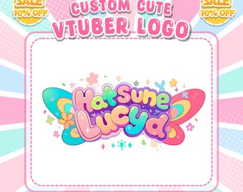 Custom VTuber Logo: Chibi Cute VTuber Branding for Streamers
