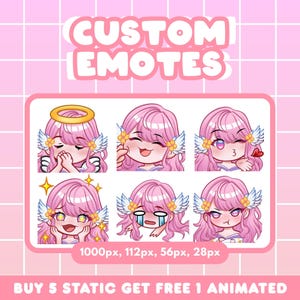 Emote Twitch Premium personalizzate di alta qualità / Emoji Twitch per streamer / YouTube, Twitch, Discord / Stile anime Chibi carino