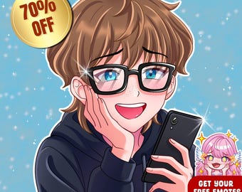 Anime-Profilbild-Auftragsarbeit: Handgezeichnetes Profilsymbol