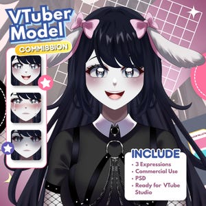 Custom VTuber Model Commission | Live2D Rigging, Anime Avatar, Twitch Streamer Asset, PNGTuber