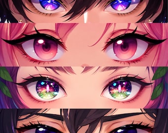Banner personalizado para Twitch | Banner de olho | Banner para Twitch | Design de banner | Alta resolução | Twitter | YouTube | Discord | Ilustração de anime