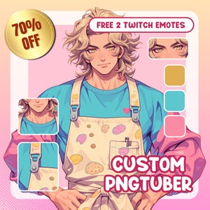 Leuk pngTuber-model | Mannelijk pngTuber-premademodel | VeadoTube-model, schattig png-knolmodel, Vtuber-model, reactief png