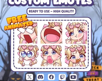 Custom Twitch Emotes | Animated Emotes | Twitch Emote for streamer | YCH | Animal Emotes | Chibi Style | Kick Emotes | Discord Emotes