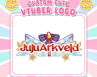 Custom VTuber Logo: Chibi Cute VTuber Branding for Streamers