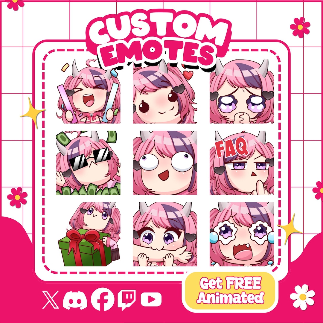 Spring Emotes Custom Twitch Emotes | Animated Emotes | Twitch Emote for Streamer ...