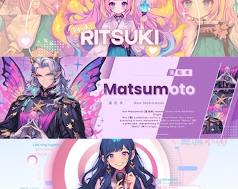 Benutzerdefiniertes Twitch-Banner | Grafiken für VTuber-Streamer (Digitaler Download)