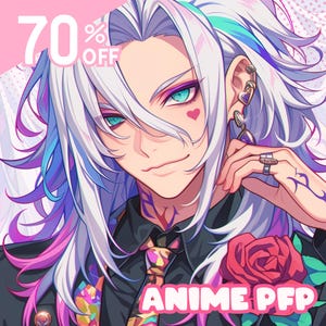 Custom PFP, pfp for twitch, Profile Icon, Anime, pfp Anime, pfp Commission, Profile picture, Vtuber pfp, PNGtuber pfp, Character Commission
