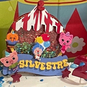 décoration de gâteau clown plim plim