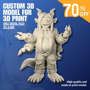 Custom 3D Model For 3D Print | Digital Files STL & 3MF | Custom 3D Statue | Custom 3D Print model | Custom 3D  Model Character