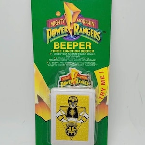 RARE 1995 Mighty Morphin Power Rangers WHITE RANGER 3 Function Beeper sealed! Collectors item!