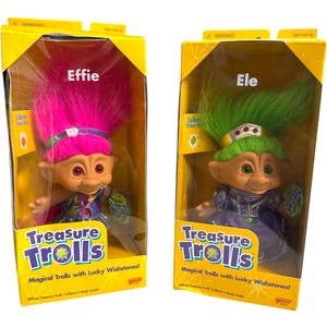 1998 Treasure Troll Effie Ele 5”  Brand New in Box Vintage Collectible Toy Gift!