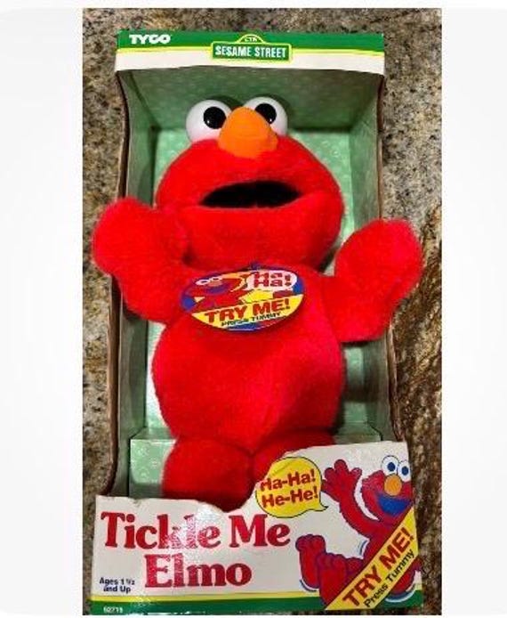 Vintage Tickle Me Elmo | Classic 90s Toy | Nostalgic Fun - Etsy