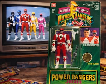 ヴィンテージ 1994 バンダイ マイティ・モーフィン・パワーレンジャー フィギュア – オリジナル MMPR 玩具 – 希少な 90 年代アクションフィギュア コレクターズアイテム