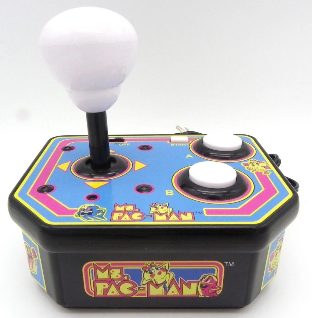 Ms. Pac-man Plug & Play TV Game | Retro Arcade Joystick (tested