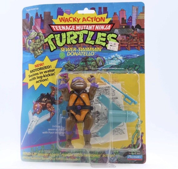 Rare 1989! Teenage Mutant Ninja Turtles Sewer Swimmin'! Donatello