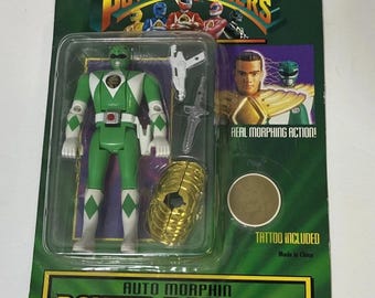 Vintage 1994 Bandai Mighty Morphin Power Rangers  Ranger Green Tommy Figure!