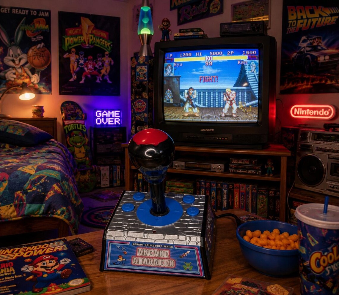 Konami Collector's Series Arcade Advanced Plug & Play TV Game Joystick Console, foto 2 di 4