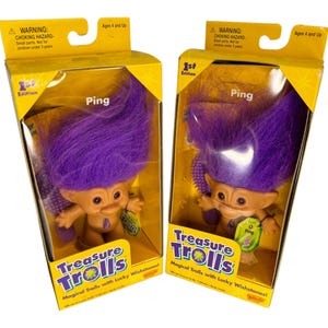 Vintage Treasure Troll Ping: 1998 1st Edition, Brand New in Box
