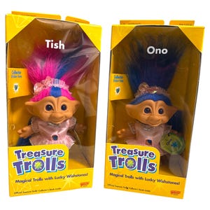 1998 Treasure Troll Tish Ono 5”  Brand New in Box Vintage Collectible Toy Gift!