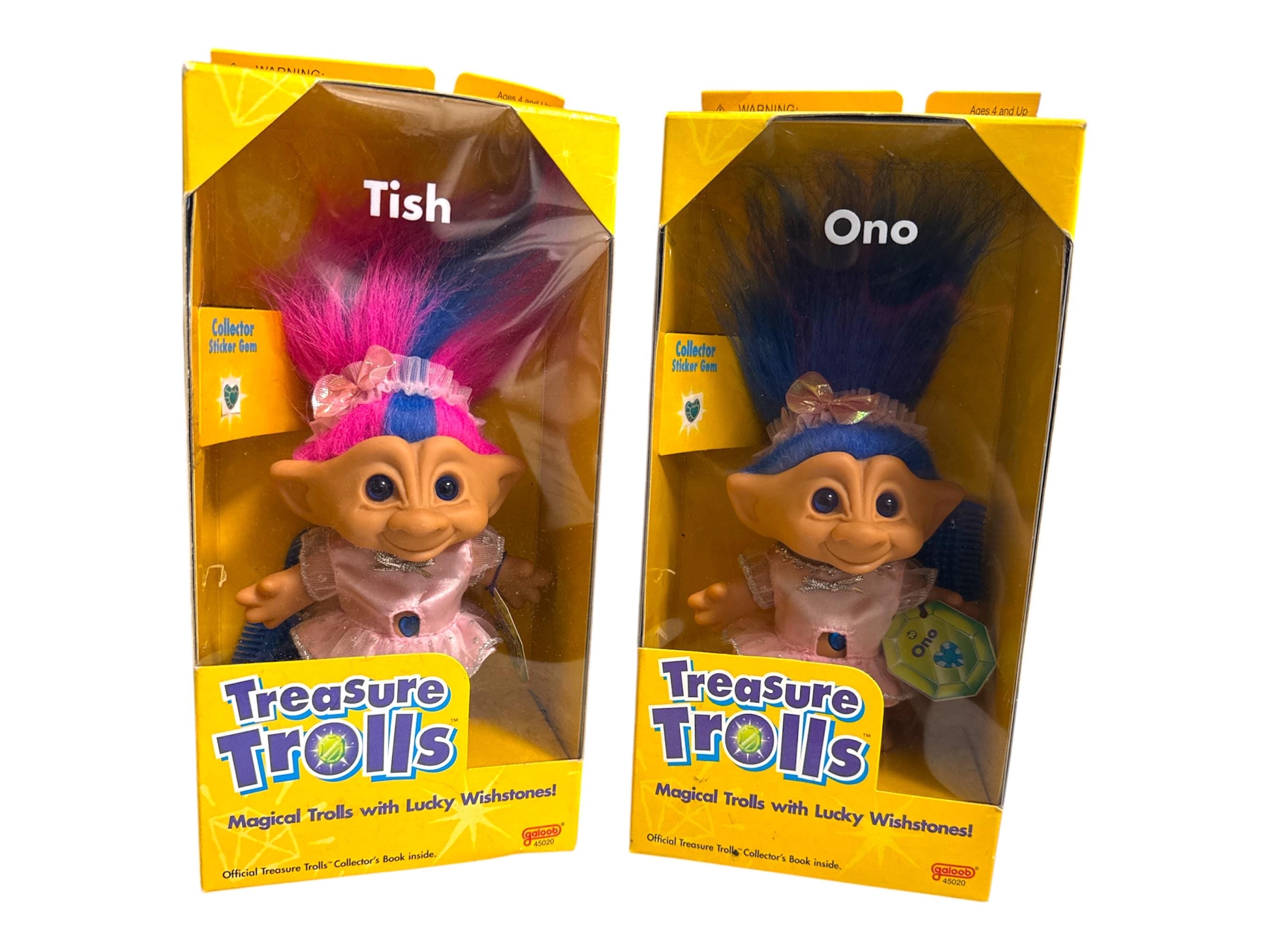 1998 Treasure Troll Tish & Ono 5” Brand New in Box Vintage