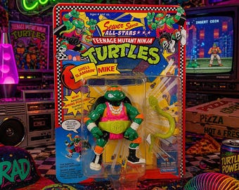 Vintage 1991 TMNT Michelangelo – Sewer Sports Star “shell Slammin