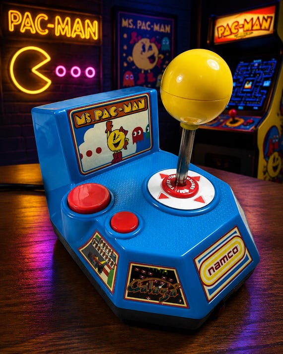 Vintage Ms. Pac-man Plug & Play TV Game | Namco Arcade Joystick