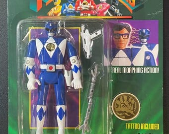Vintage 1994 Bandai Mighty Morphin Power Rangers  Ranger Blue Billy Figure! Sealed!