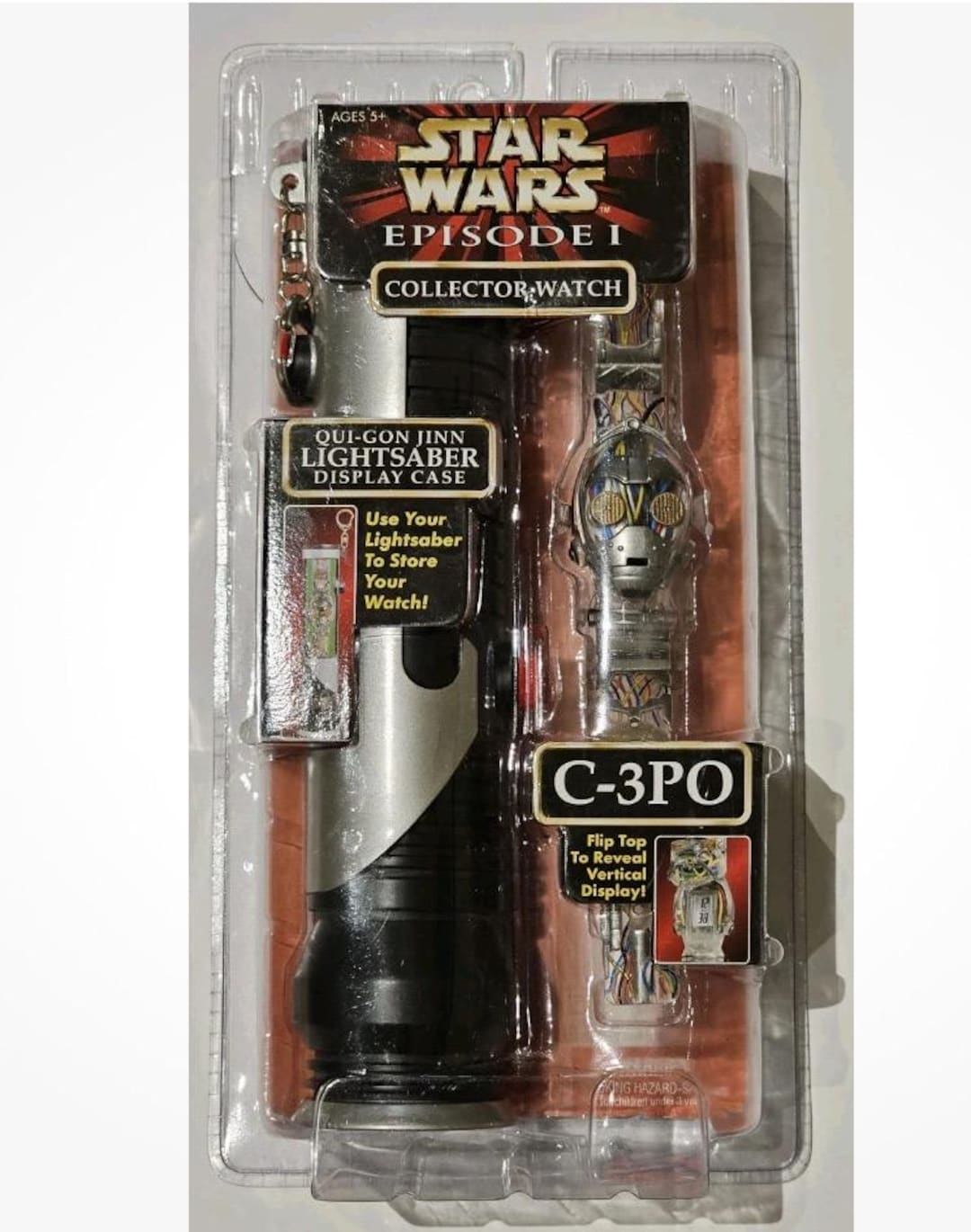 1999 C-3PO Star Wars Episode 1 Collector Watch With Lightsaber