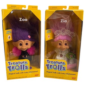1998 Treasure Troll Zoa Zia 5”  Brand New in Box Vintage Collectible Toy Gift