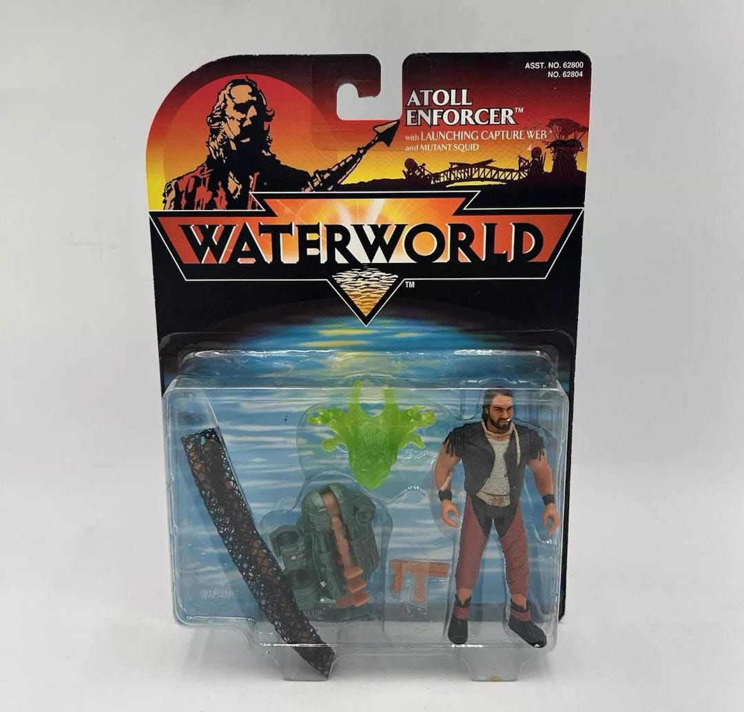 1995 Kenner Waterworld Atoll Enforcer Action Figure Vintage