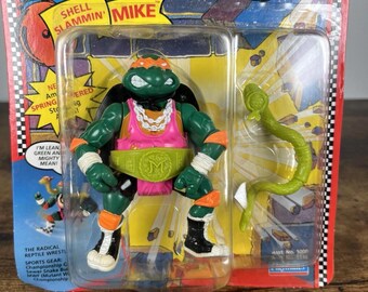 Vintage 1991 TMNT Michelangelo – Sewer Sports Star “shell Slammin