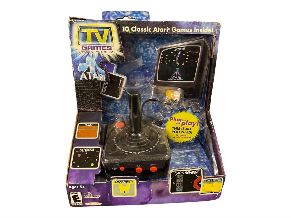 Vintage Atari TV Games Plug & Play System Sealed Retro Gaming Console, foto 1 di 5