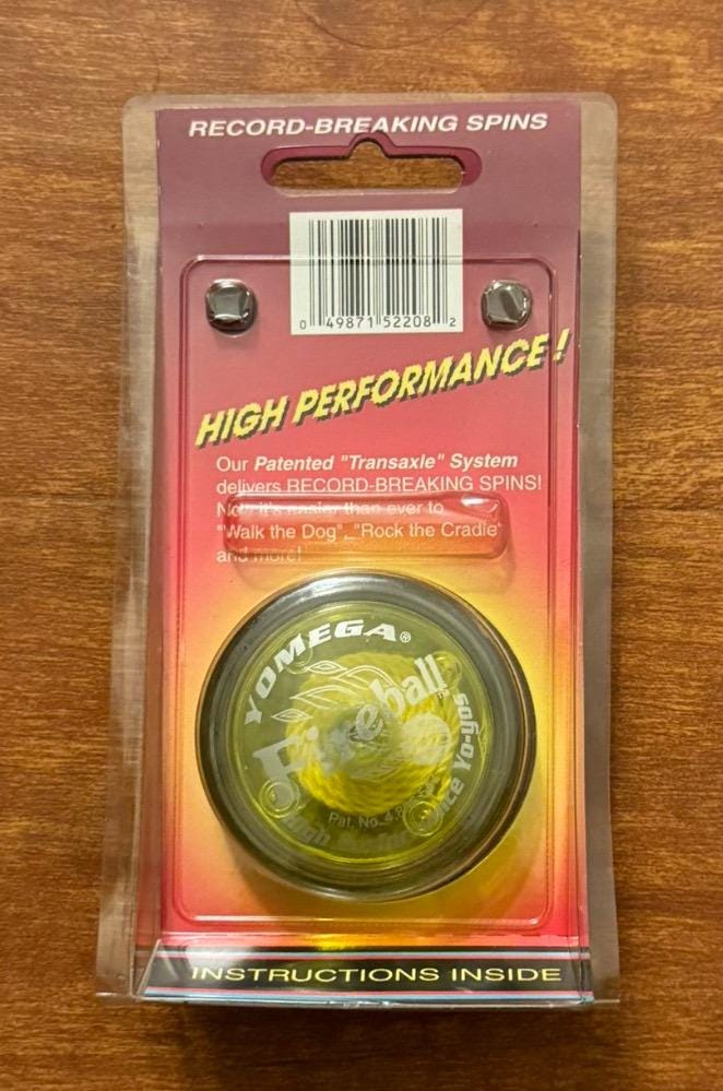 Vintage Factory Sealed Yomega Neon/yellow/clear Saber Wing Yo-yo