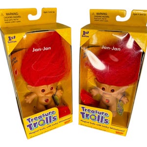 Vintage Treasure Troll Jan Jan - 1998 1st Edition (New in Box)