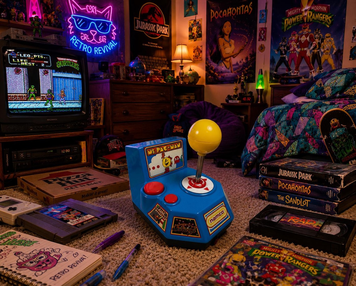 Vintage Ms. Pac-Man Plug & Play TV Game | Namco Arcade Joystick Retro Gamer Collectible, foto 2 di 5