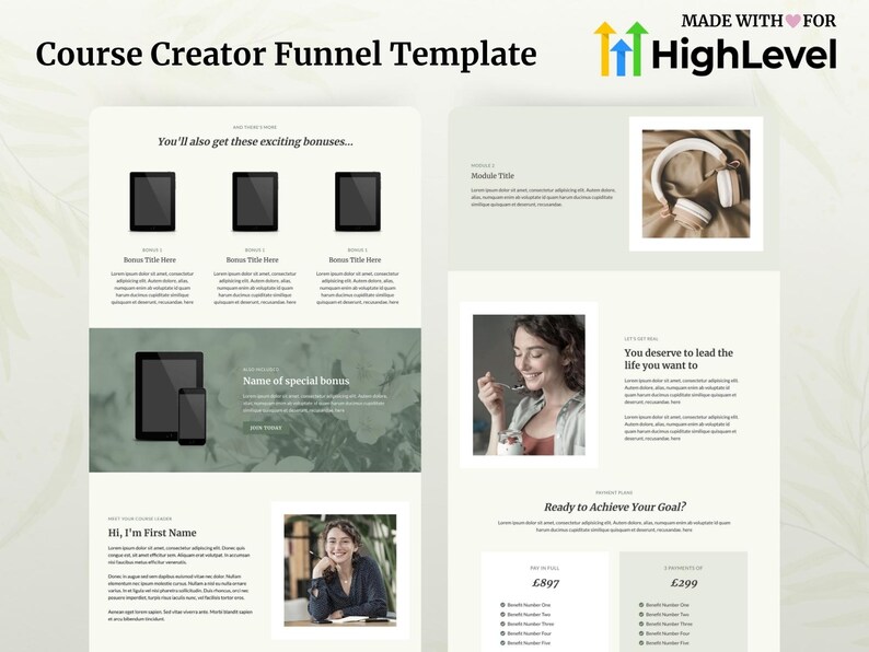 Funnels Course Sample Highlevel Course Creator Funnel Template | Go High Level - Etsy