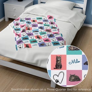 Personalized Tabby Cat Blanket | Custom Pet Name Gift for Cat Lovers | Cozy Throw in 3 Sizes