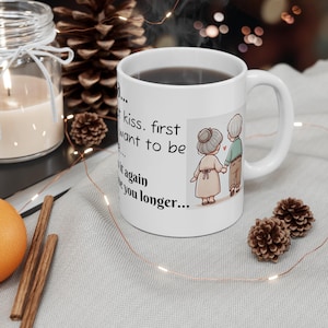 Taza con carta de amor, regalo de aniversario para esposo, taza de café romántica de 11 oz, regalo de San Valentín, taza de té novedosa de esposa a cónyuge, boda