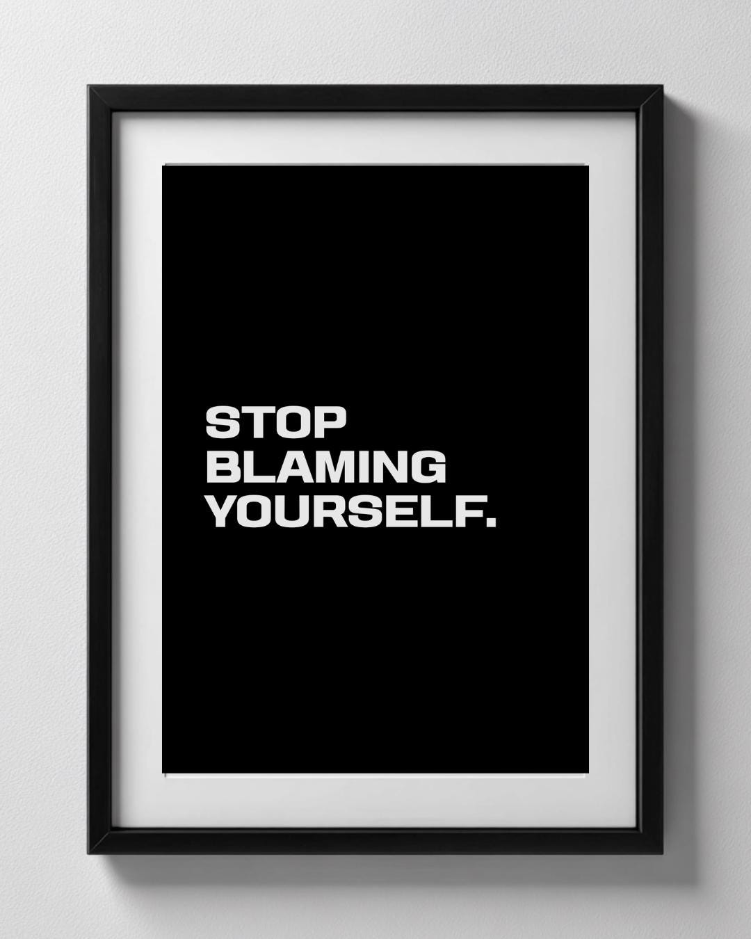 Motivational Quote Print, Minimalist Black White Wall Art (digital ...